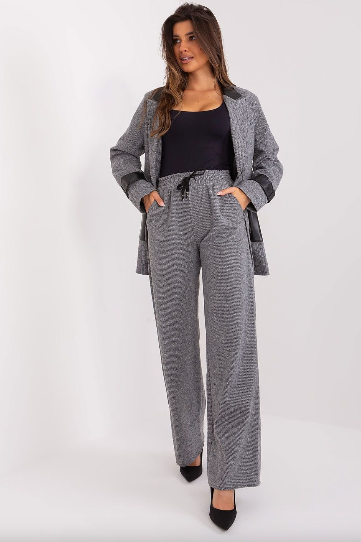 Elegante Hochtaillierte Stoffhose