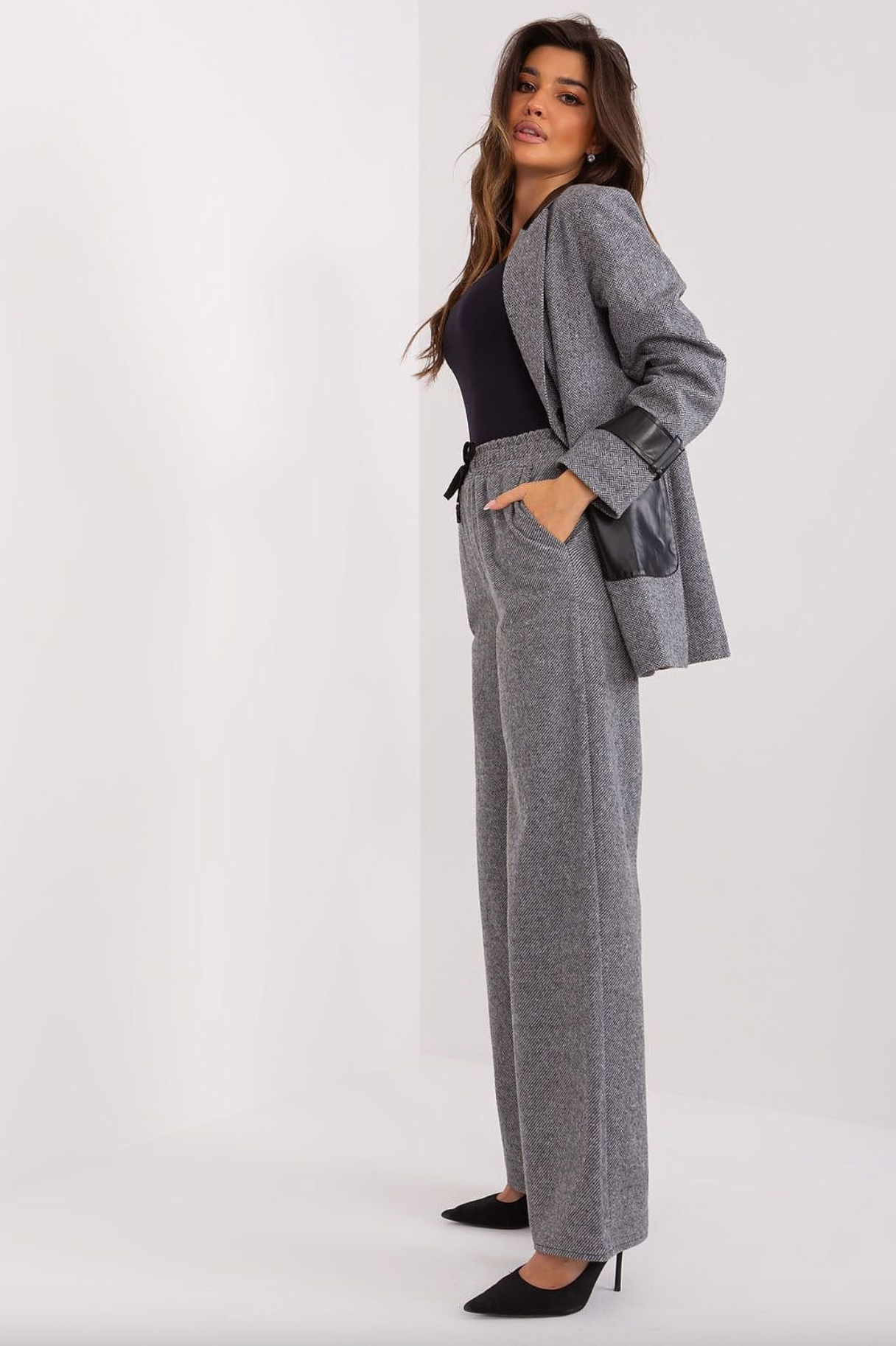 Elegante Hochtaillierte Stoffhose