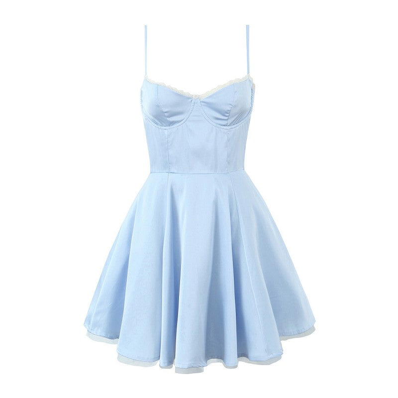 Lace Mesh Stitching Skirt