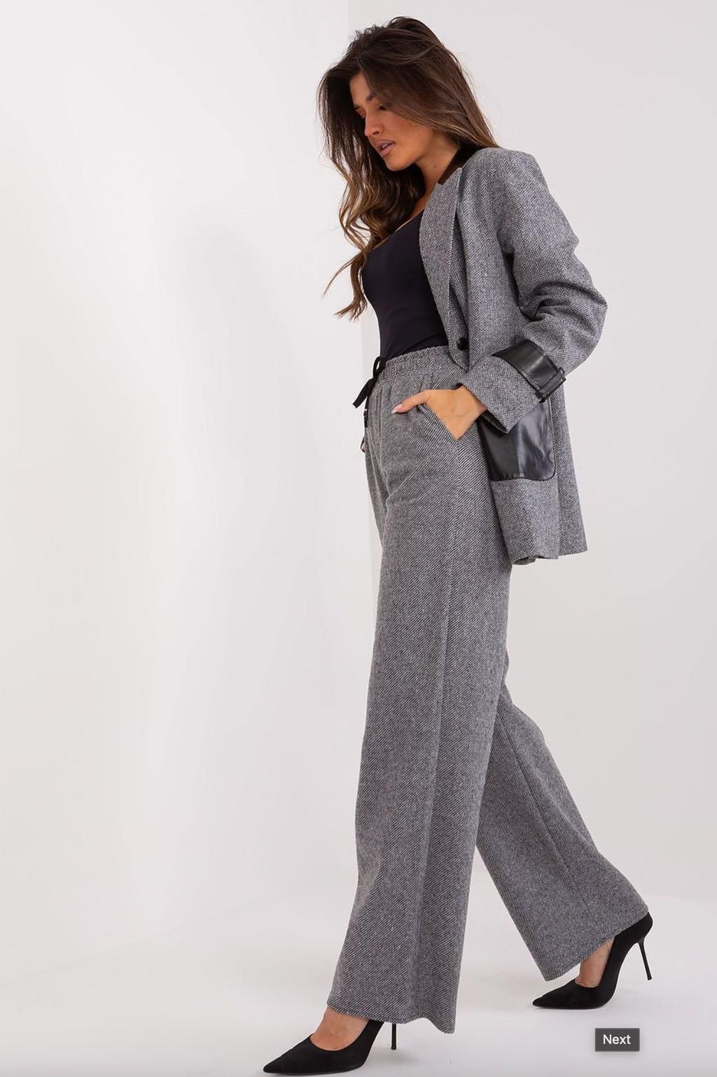 Elegante Hochtaillierte Stoffhose
